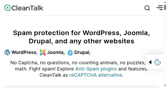 Screenshot of cleantalk.org