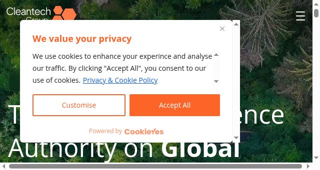Screenshot of cleantech.com