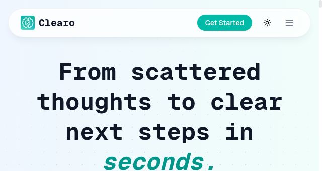 Screenshot of clearo.io