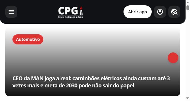 Screenshot of clickpetroleoegas.com.br