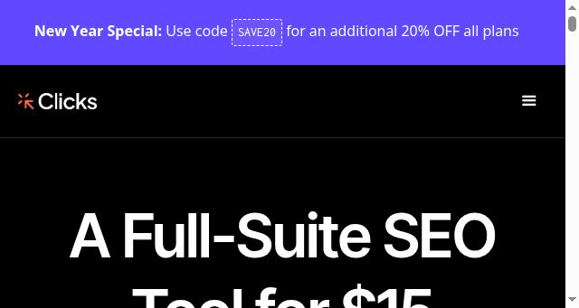 Screenshot of clicks.so