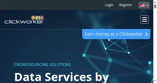 Screenshot of clickworker.com