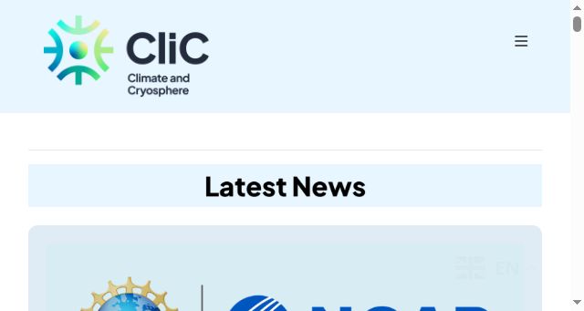 Screenshot of climate-cryosphere.org