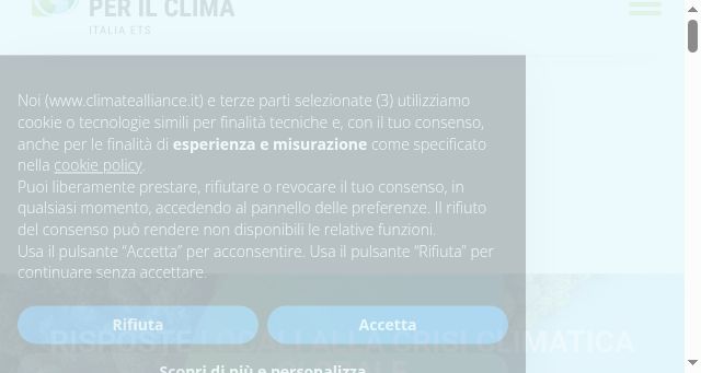 Screenshot of climatealliance.it