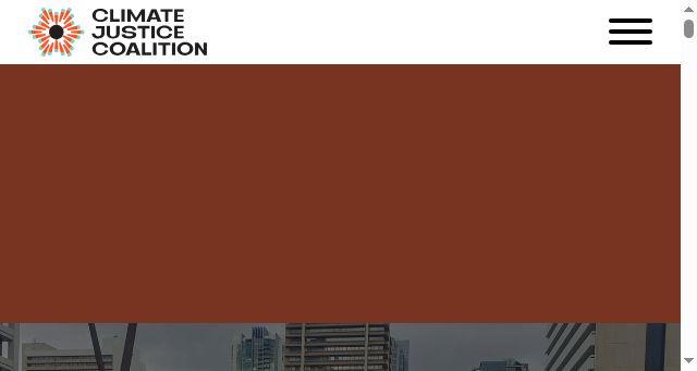 Screenshot of climatejusticecoalition.org.au
