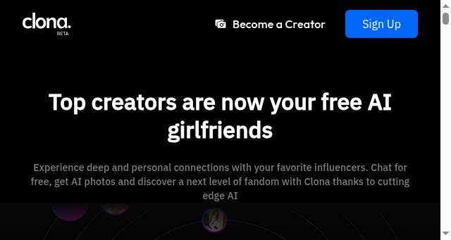 Screenshot of clona.ai