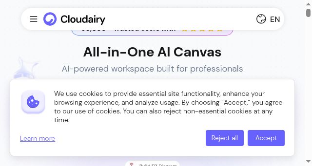 Screenshot of cloudairy.com
