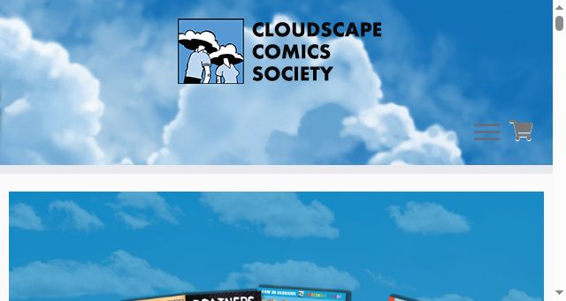 Screenshot of cloudscapecomics.com
