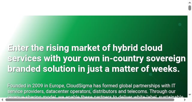 Screenshot of cloudsigma.com