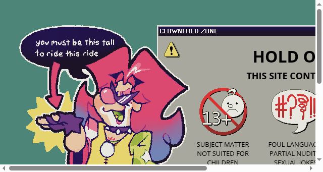 Screenshot of clownfred.zone