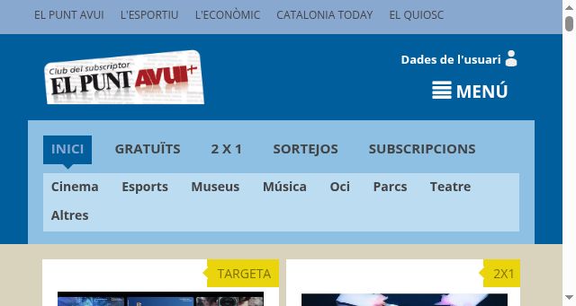 Screenshot of clubdelsubscriptor.cat