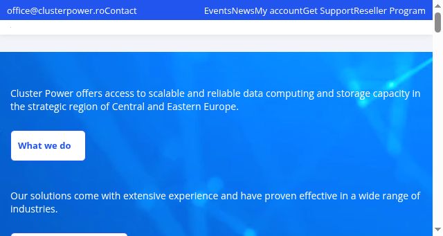 Screenshot of clusterpower.com