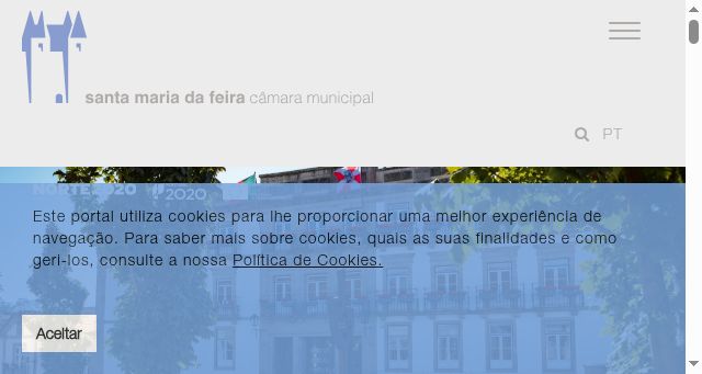 Screenshot of cm-feira.pt