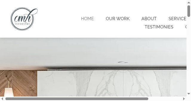 Screenshot of cmhinteriors.com