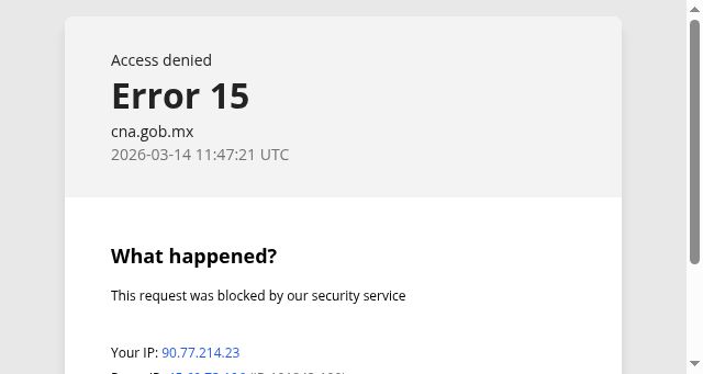 Screenshot of cna.gob.mx