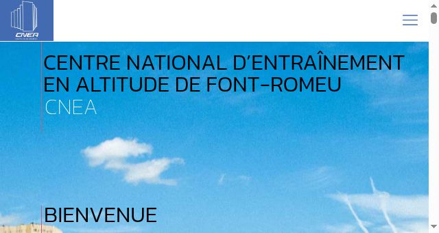 Screenshot of cnea-fontromeu.fr