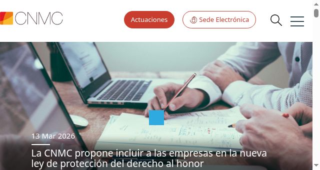 Screenshot of cnmc.es
