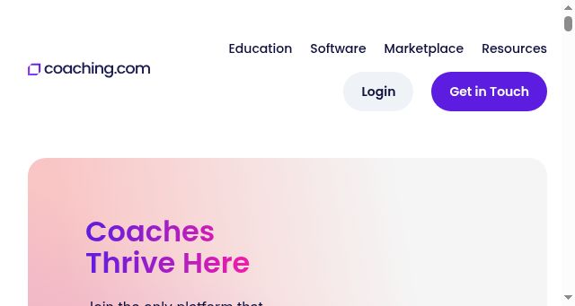 Screenshot of coaching.com