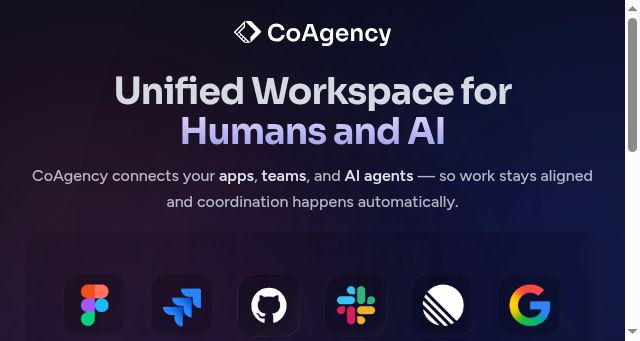 Screenshot of coagency.ai