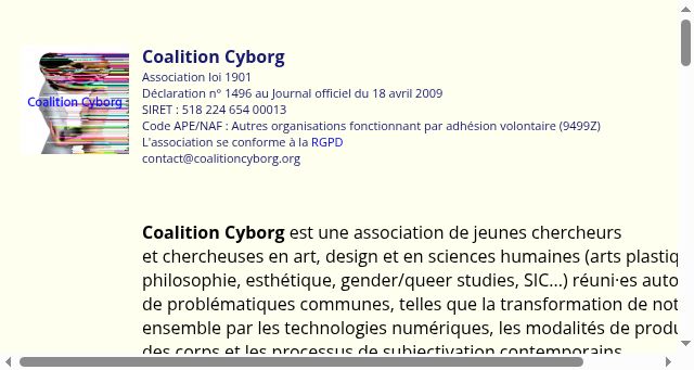 Screenshot of coalitioncyborg.org