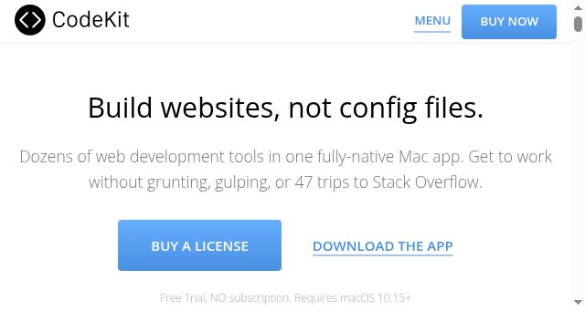 Screenshot of codekitapp.com