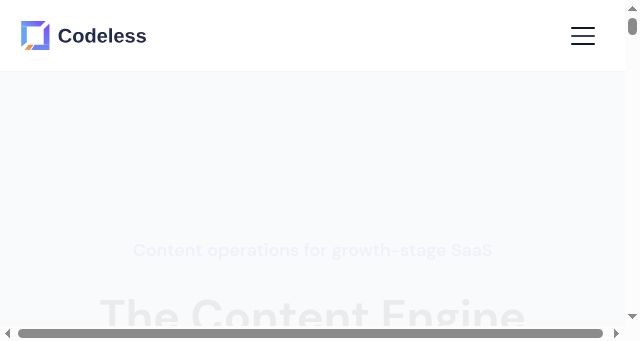 Screenshot of codeless.io