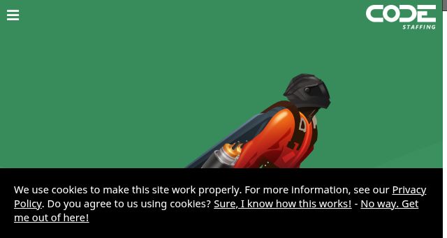 Screenshot of codestaffing.com