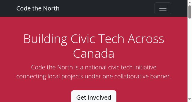 Screenshot of codethenorth.ca