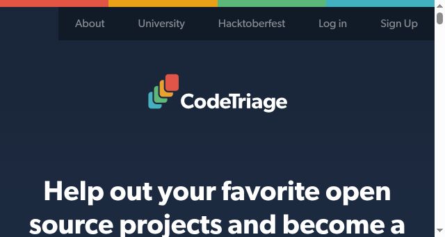 Screenshot of codetriage.com