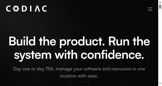 Screenshot of codiac.io