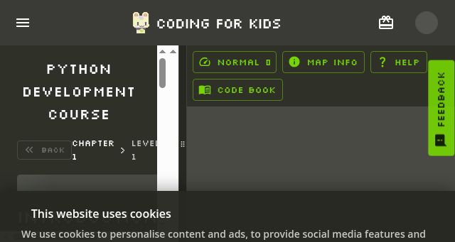 Screenshot of codingforkids.io