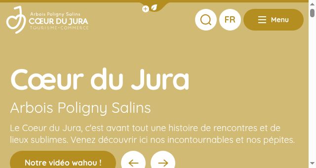 Screenshot of coeurdujura-tourisme.com