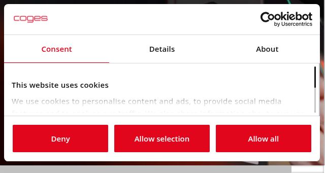 Screenshot of coges.eu