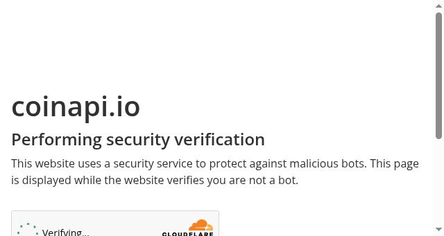 Screenshot of coinapi.io
