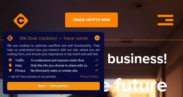 Screenshot of coinify.com