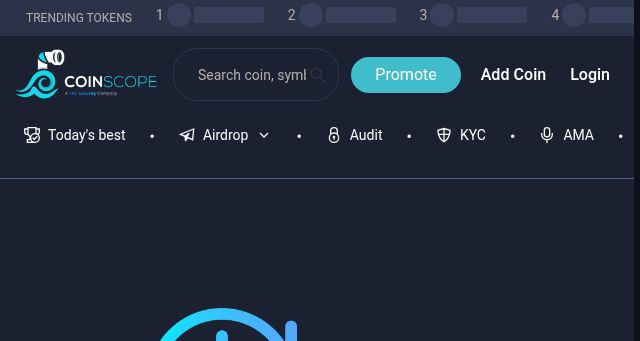 Screenshot of coinscope.co