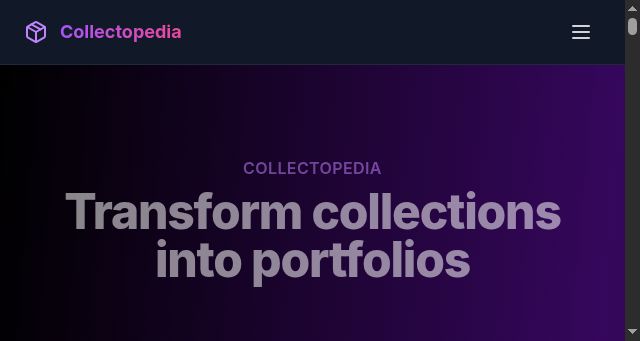 Screenshot of collectopedia.fun