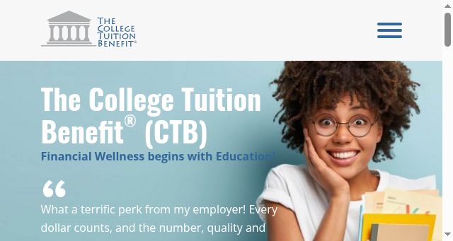 Screenshot of collegetuitionbenefit.com