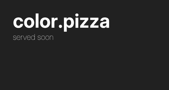 Screenshot of color.pizza