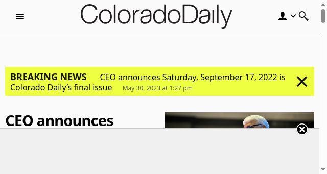Screenshot of coloradodaily.com