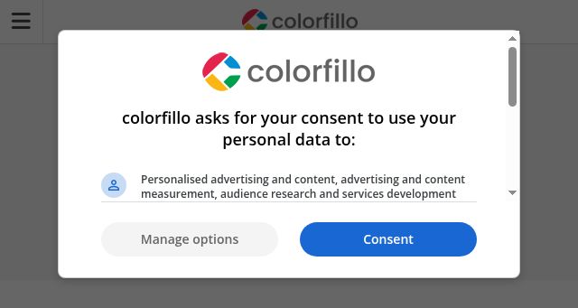 Screenshot of colorfillo.com