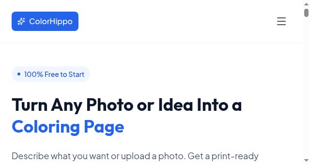 Screenshot of colorhippo.com