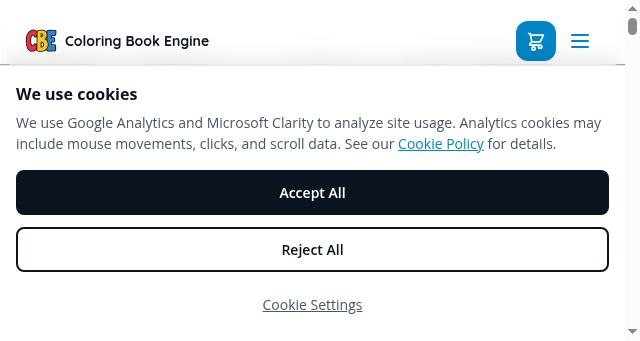 Screenshot of coloringbook.dev