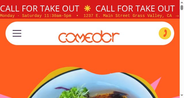 Screenshot of comedorgv.com