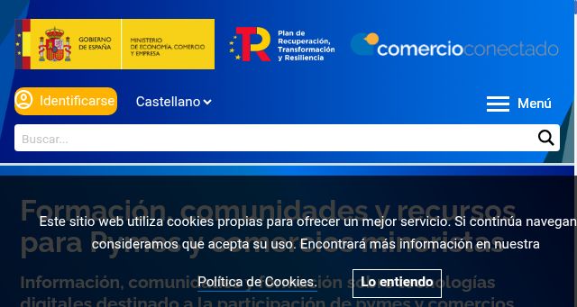 Screenshot of comercioconectado.gob.es