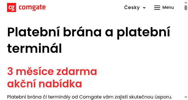 Screenshot of comgate.eu