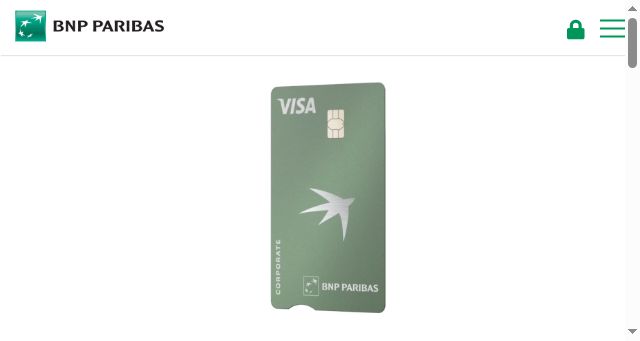 Screenshot of commercialcards.bnpparibas