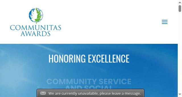 Screenshot of communitasawards.com