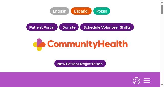 Screenshot of communityhealth.org
