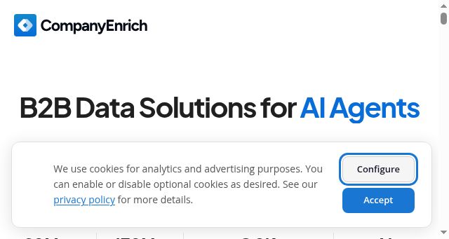 Screenshot of companyenrich.com